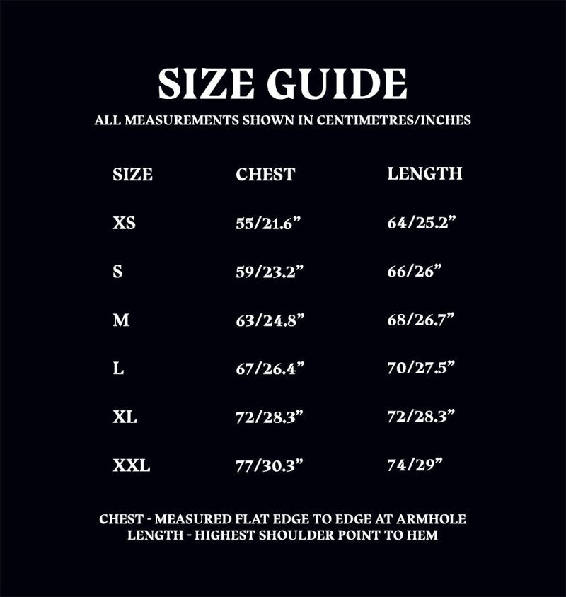 Size Guide BEAUXBATONS SWEATSHIRT