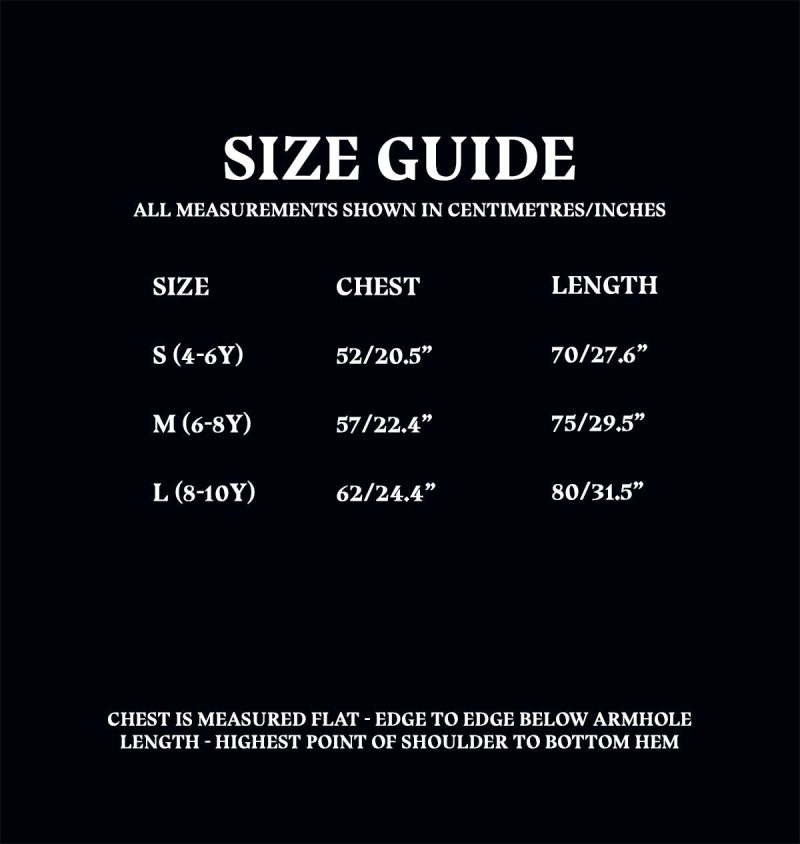 Size Guide HedwigKidsHoodie