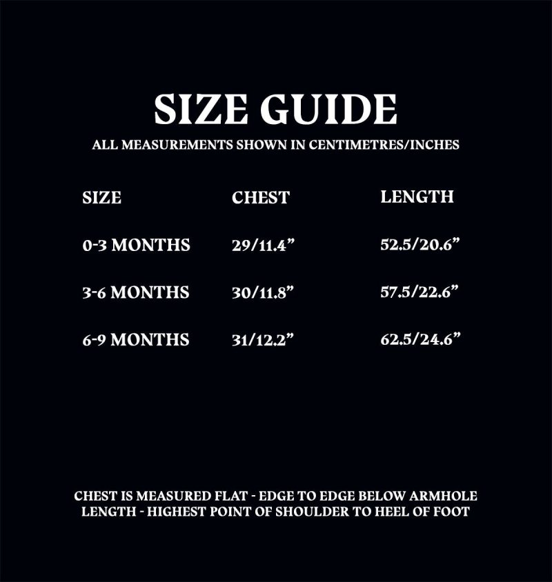 Size Guide HedwigPramsuit