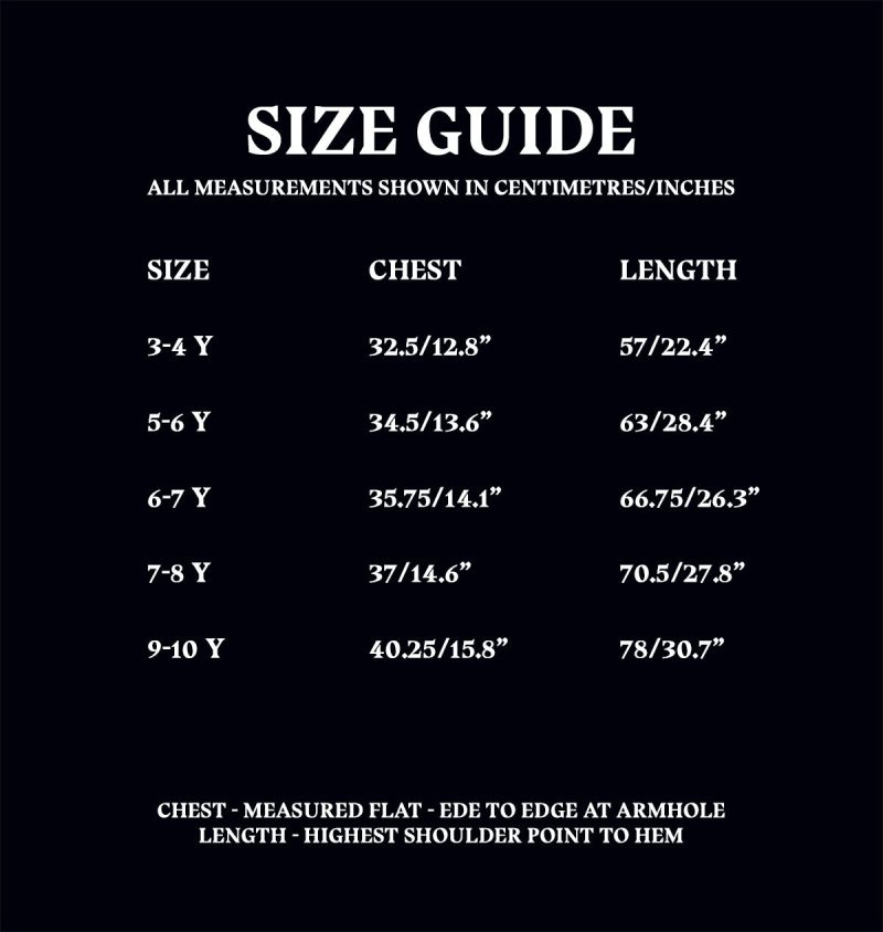 Size Guide KidsPinafore