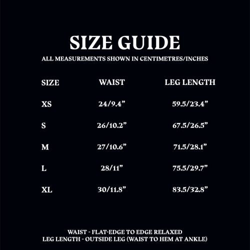 Size Guide Kids PJ Bottoms