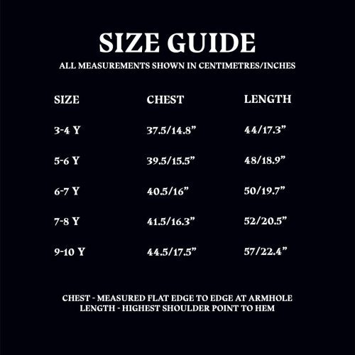 Size Guide MH25 KIDSCREW