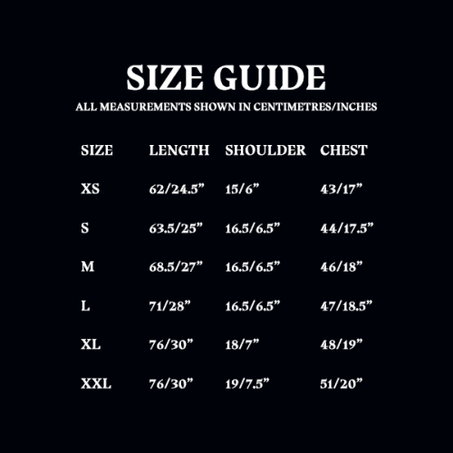 Size Guide Nagini TShirt