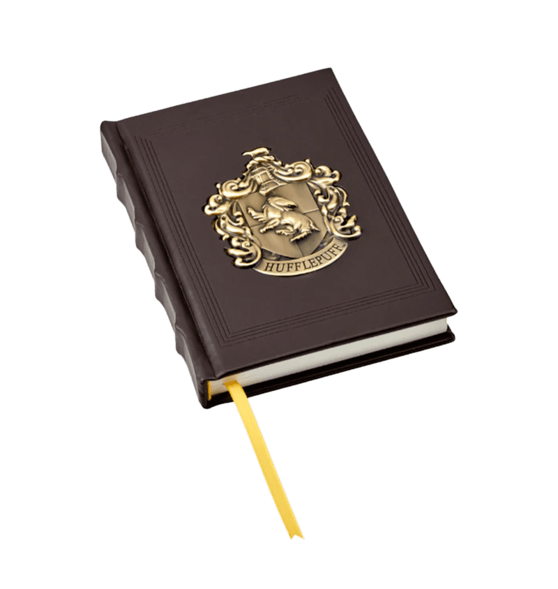 hufflepuff metal crest journal